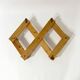 Accordion wall coat rack in solid pine