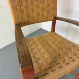 High quality Scandinavian Style Wood and Rope Armchair, 1970s