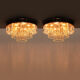 Suite de 2 plafonniers en cristal de Riedinger