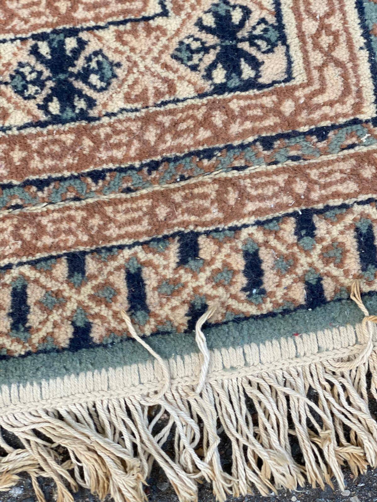 Persian wool rug blue green 125x190