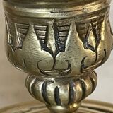 Pair of marble and brass candlesticks circa 1860