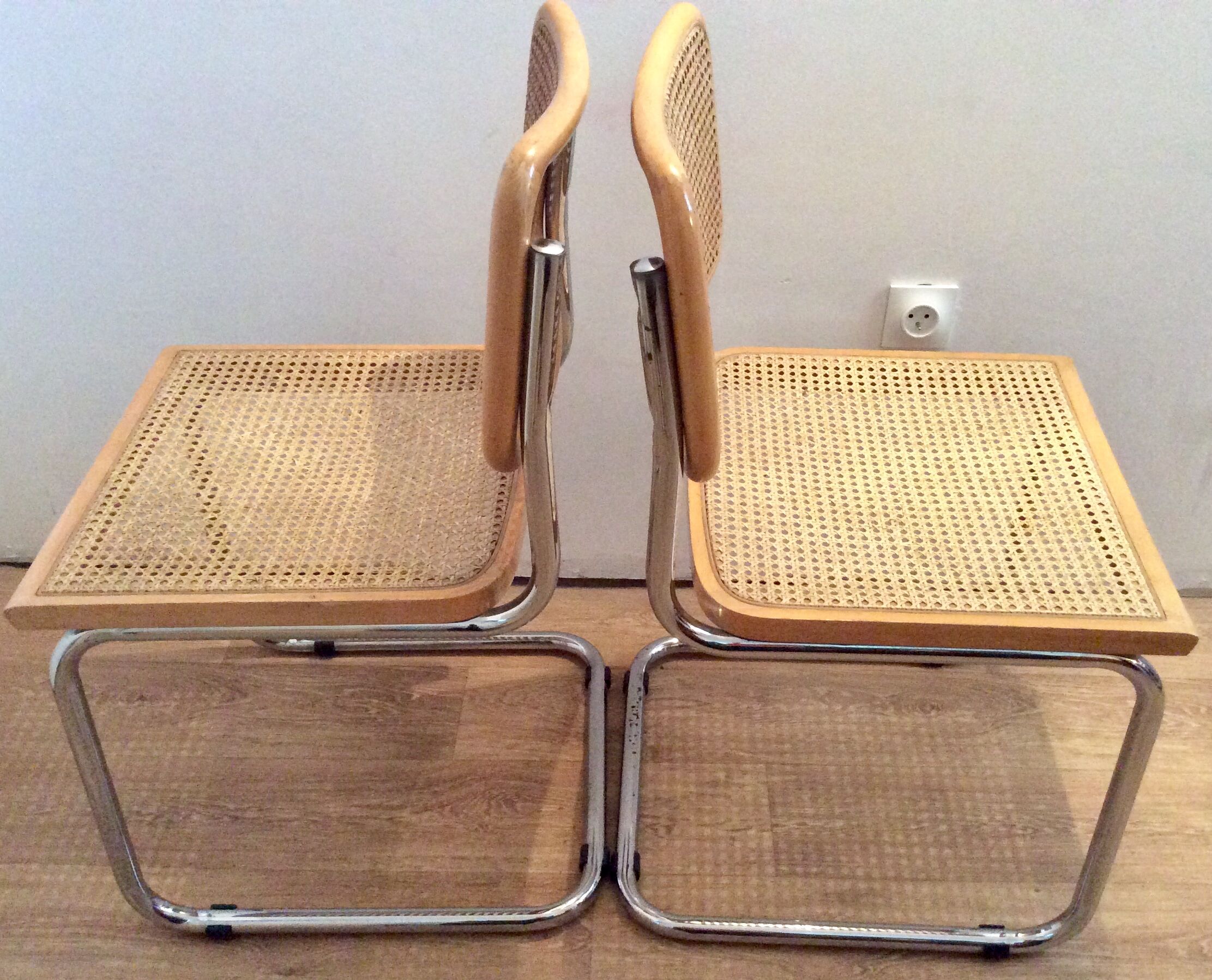 Pair of chairs Marcel Breuer Cesca B32