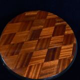 Old Side Table Redesigned with Mahogany Marquetry