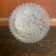 Vintage White Metal Support + Moulded Glass Ceiling Light Fixture