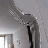 Former mirror art deco bevelled and engraved 46x68cm