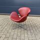 Fritz Hansen Swan chair in Indian Red leather, NEW!!!