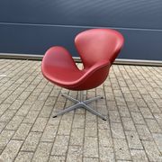 Fritz Hansen Swan chair in Indian Red leder, NIEUW!!!