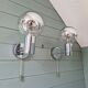 Pair of Space Age wall sconces, Motoko Ishii, Staff Leuchten, 1970