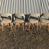 Set of 4 chairs Louis Paolozzi 1950