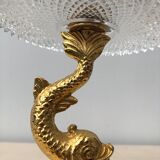 Glass centerpiece on foot