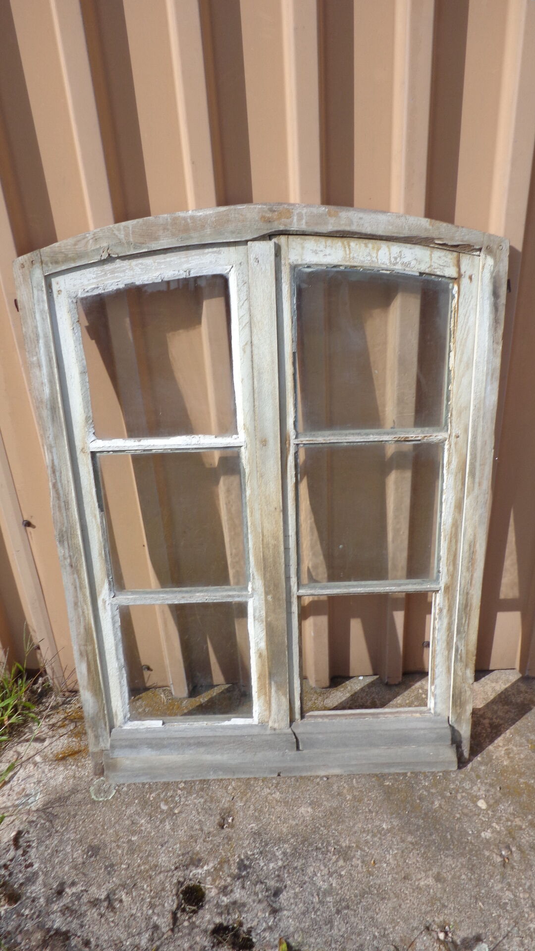 Arched window with its frame