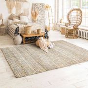 Tapis tressé en jute motifs losanges 120x170 cm