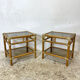 Paire de chevets en rotin vintage 70's