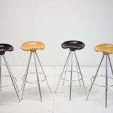 Set of Four Beech Jamaica Bar Stools by Pepe Cortés, 1990s