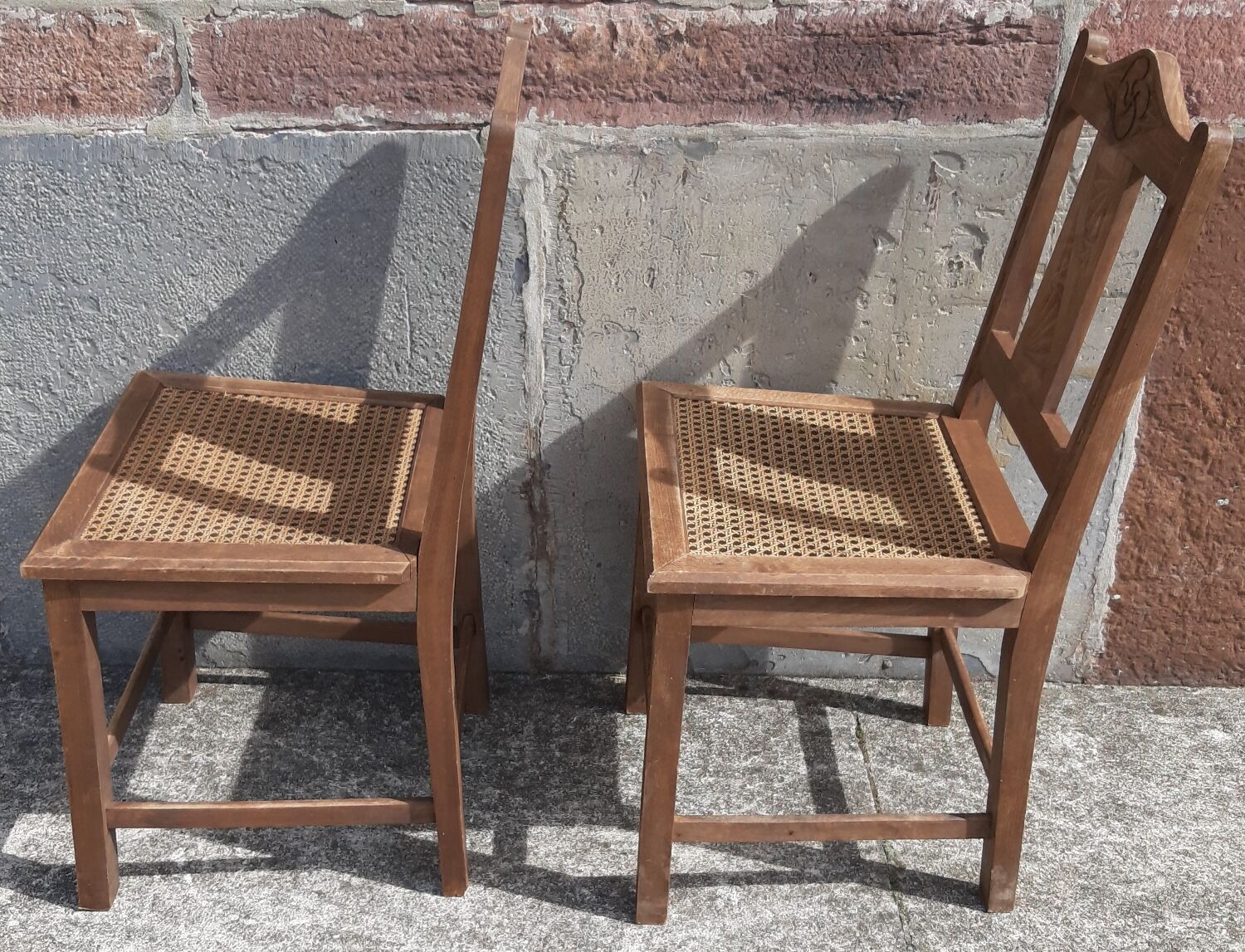 Set of 2 50s bistro chairs