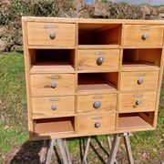 meuble de métier en bois, meuble à tiroirs