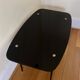 Black glass and metal coffee table from the 50s