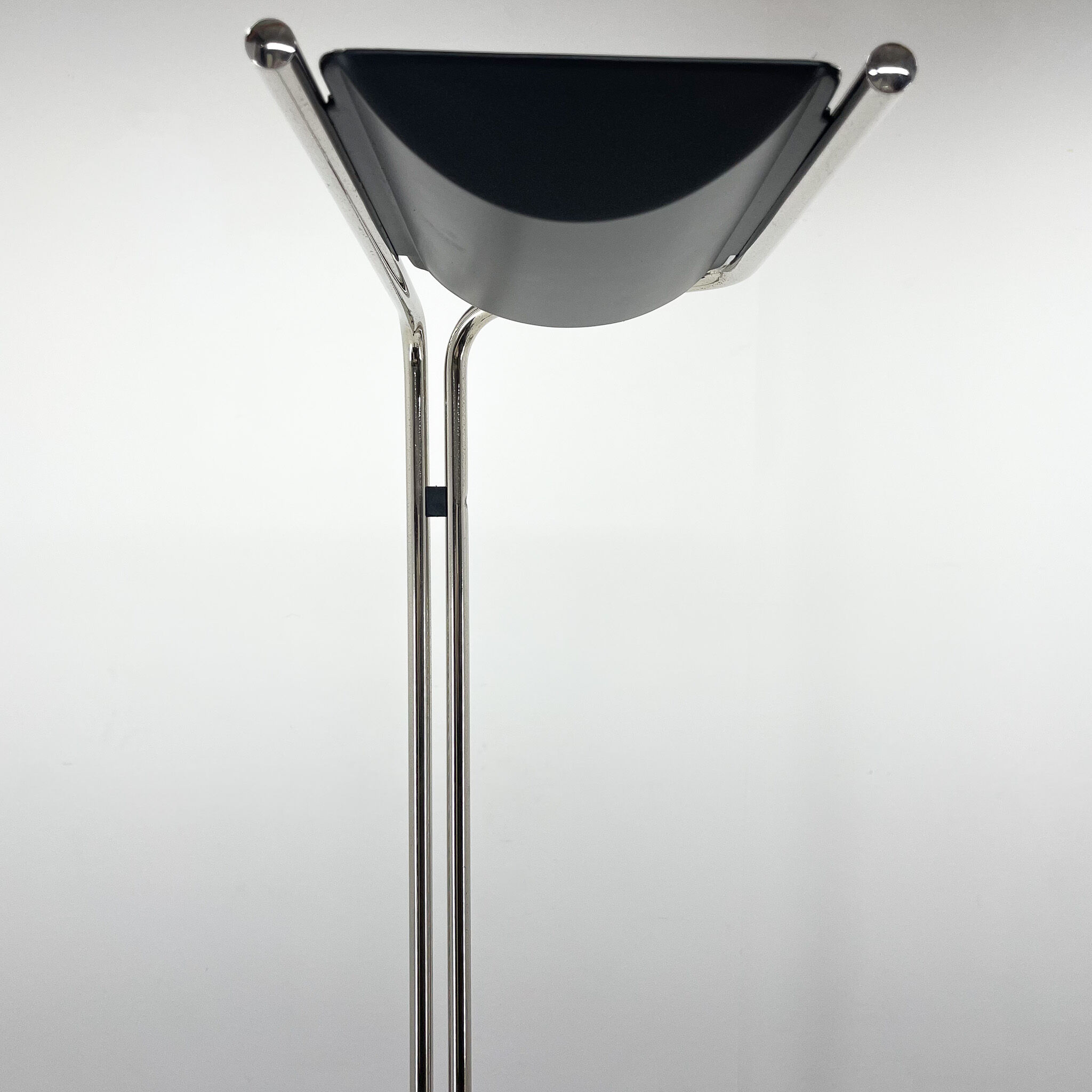 1970's Chrome & Marble Floor Lamp by Bruno Gecchelin for Guzzini, Italy