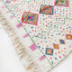 Berber carpet Azilal ecru with colorful patterns 2,35x1,62m