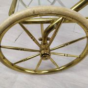 Vintage golden brass rolling service