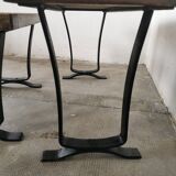 Pair of ceramic and metal nesting tables 1970