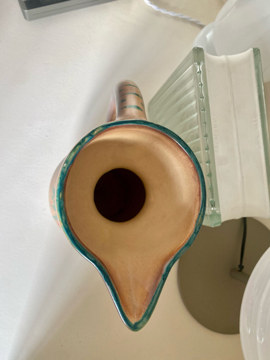 Vase or ceramic pitcher signed François Ré Vallauris 50s