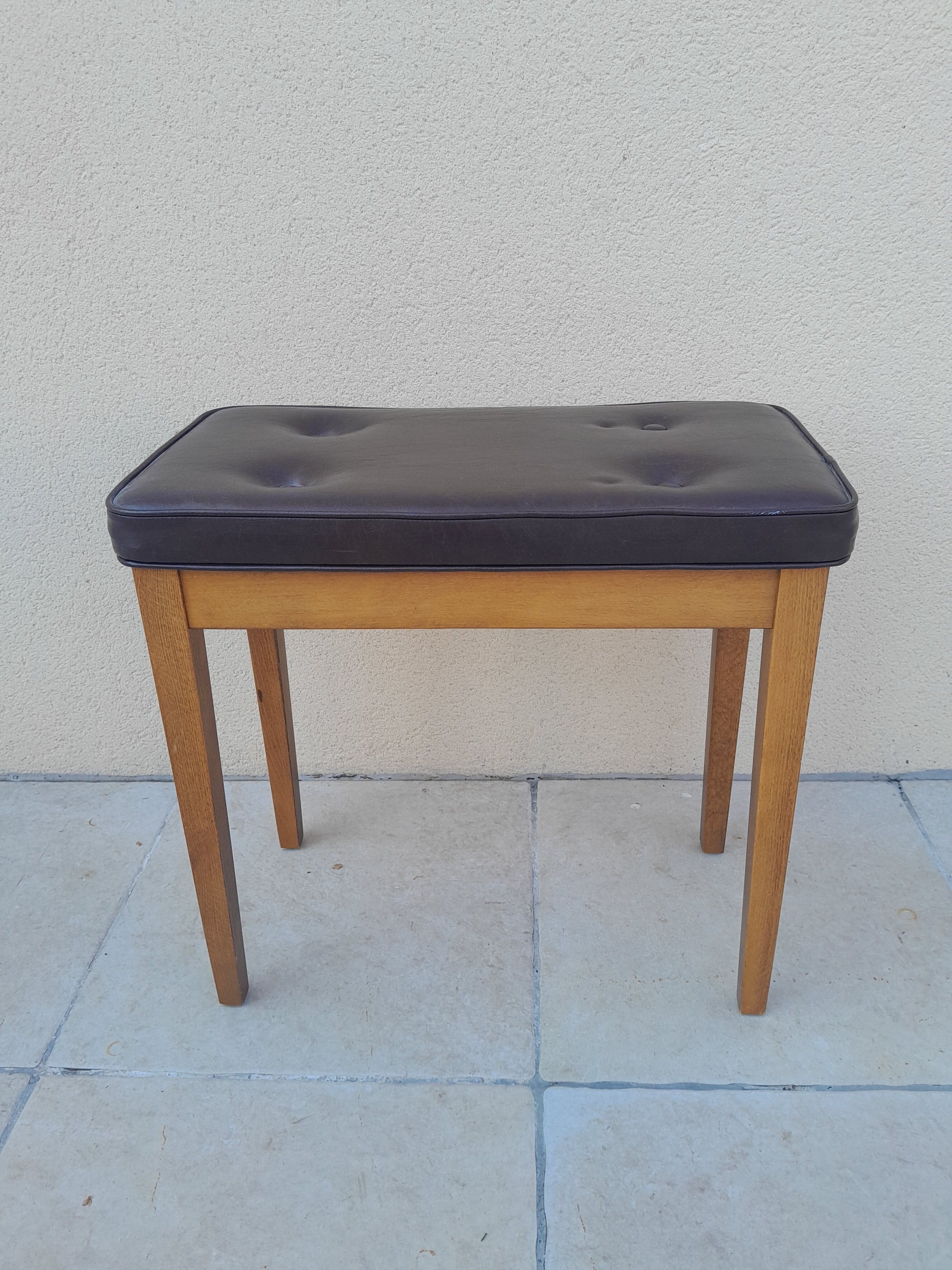 Scandinavian piano stool or chest