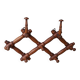 Extendable wooden coat rack