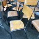 30 mismatched vintage industrial school chairs MULLCA tube & wood