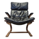 Kengu leather lounge chair by Elsa and Nordahl Solheim Rybo Rykken, Norway, 1960s