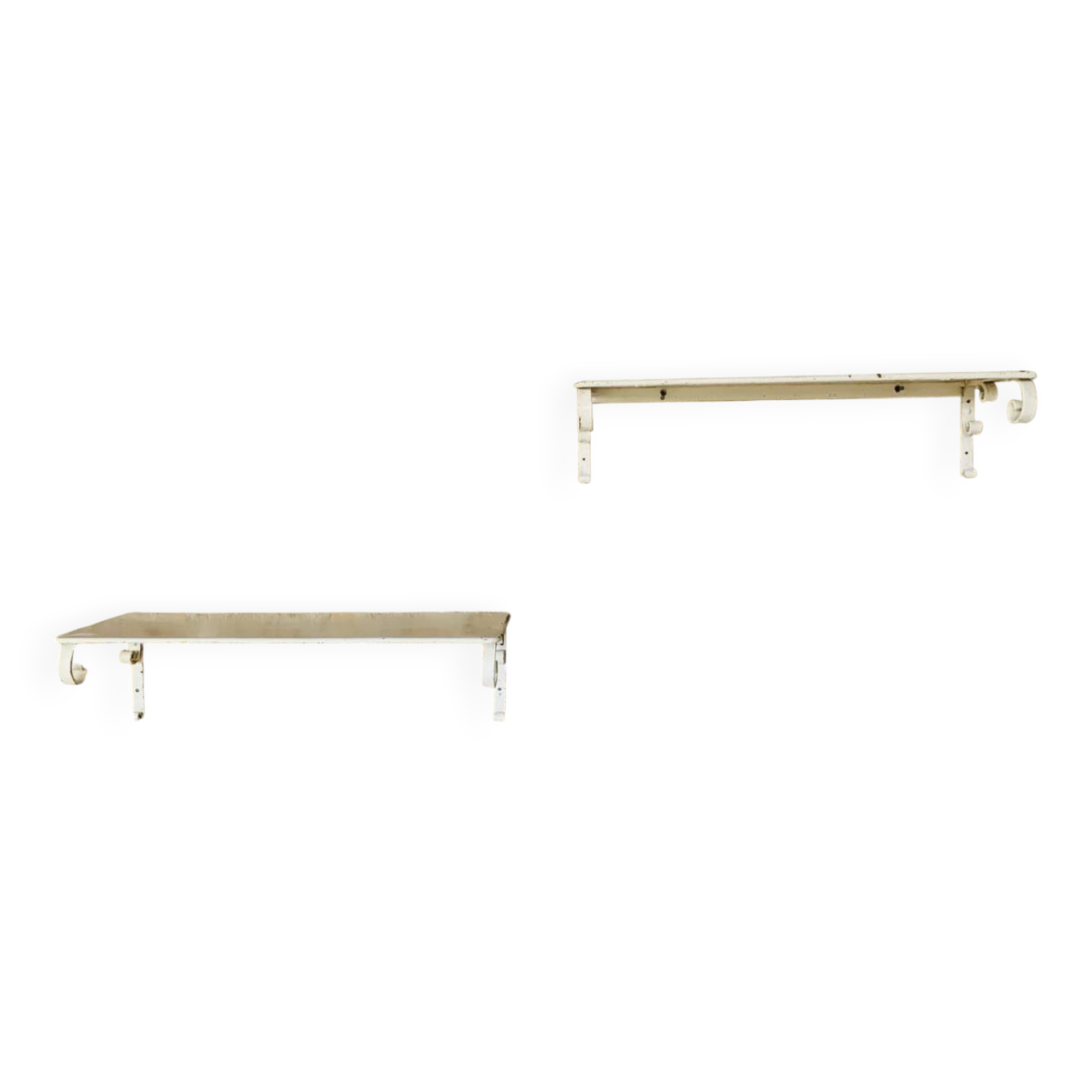 Pair of vintage garden wall shelves, circa 40's/50's