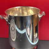 Champagne bucket cooler silver metal shell socket, Gallia Christofle