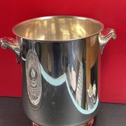 Champagne bucket cooler silver metal shell socket, Gallia Christofle
