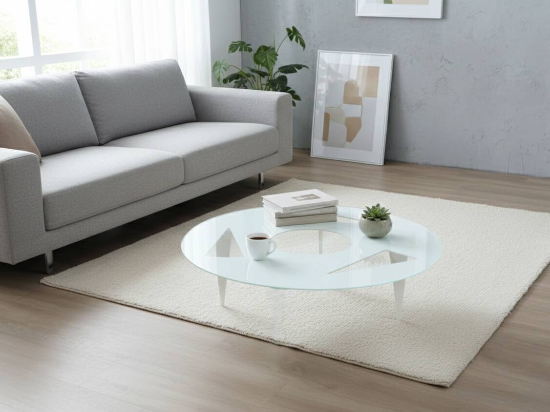 Ulyssimo minimal round coffee table by U. Müller Reisser 1990s