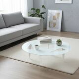 Ulyssimo minimal round coffee table by U. Müller Reisser 1990s