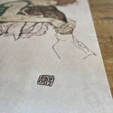 Egon Schiele 1890-1918), Sitzende Frau mit hochgezogenem Knie, Migneco&Smith 70011, printed in Italy