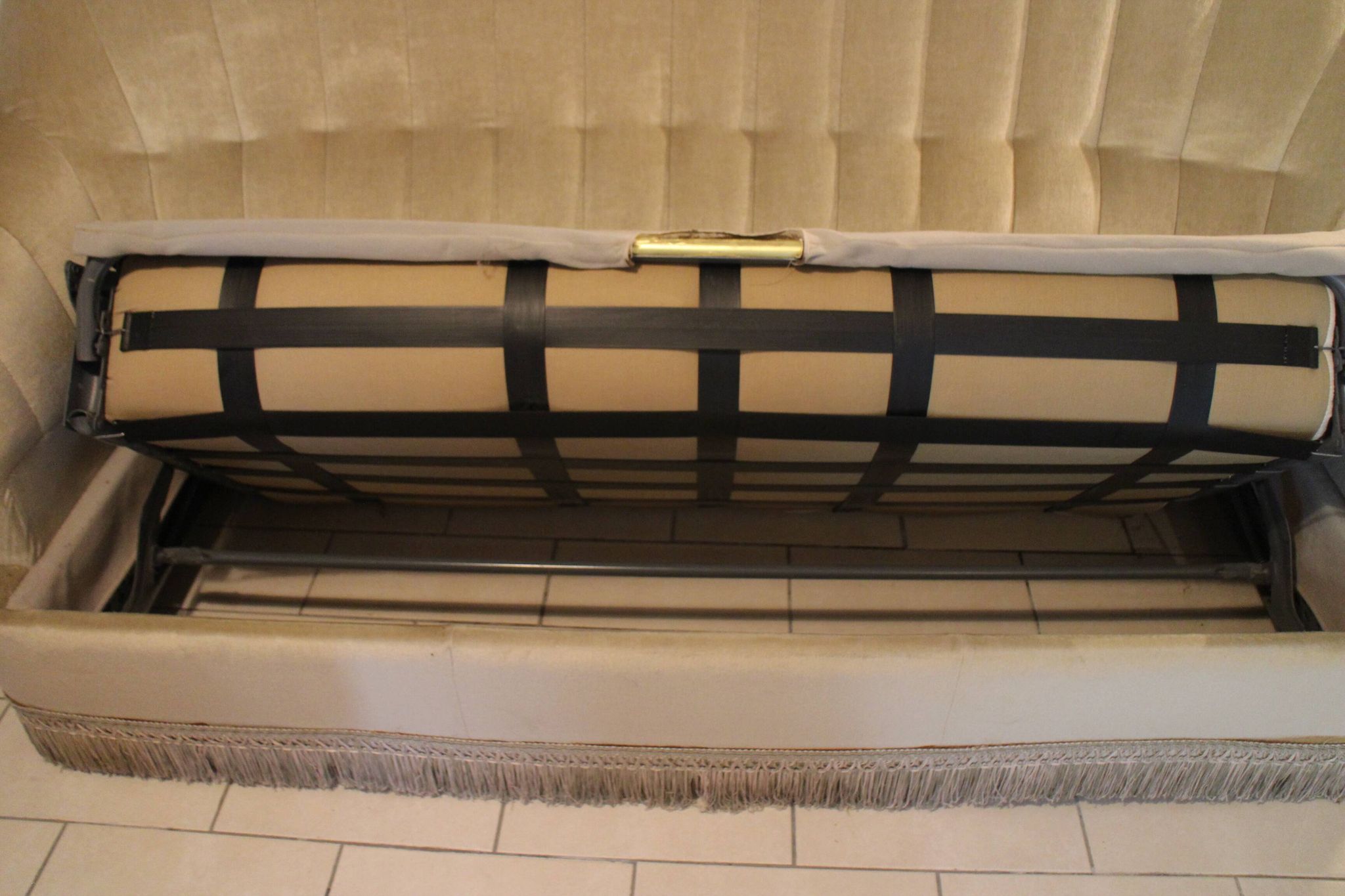 vintage velvet convertible sofa himolla