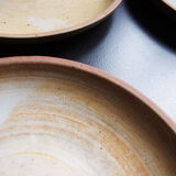 4 enamelled sandstone dessert plates