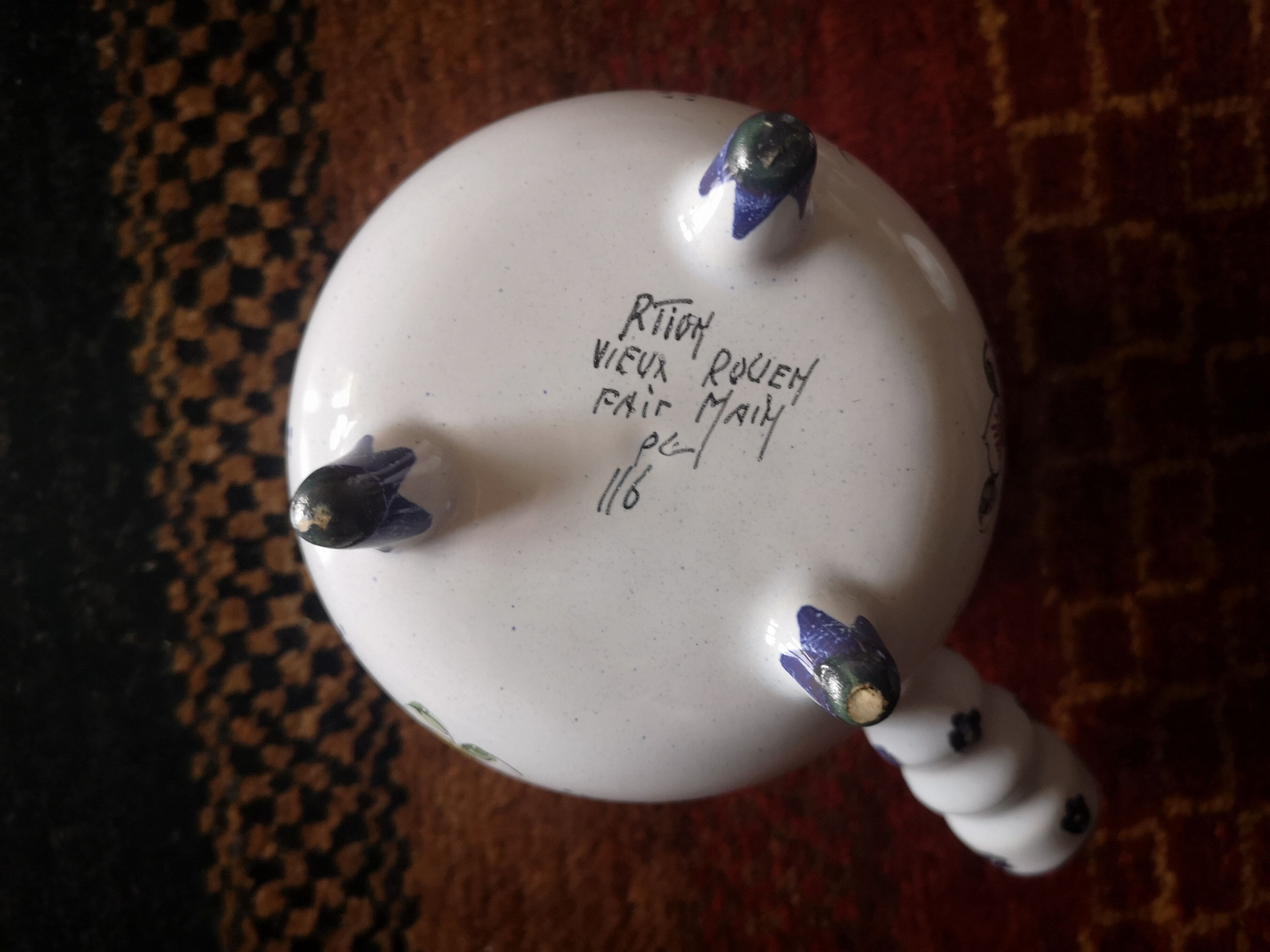 Milk Pot - Old Handmade Rouen