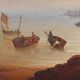 "Tableau 'Light on the Port', French school of the 19th century"