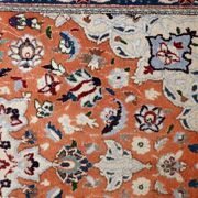 Vintage 1950s Persian Tabriz rug with silk highlights 84cm x 127cm