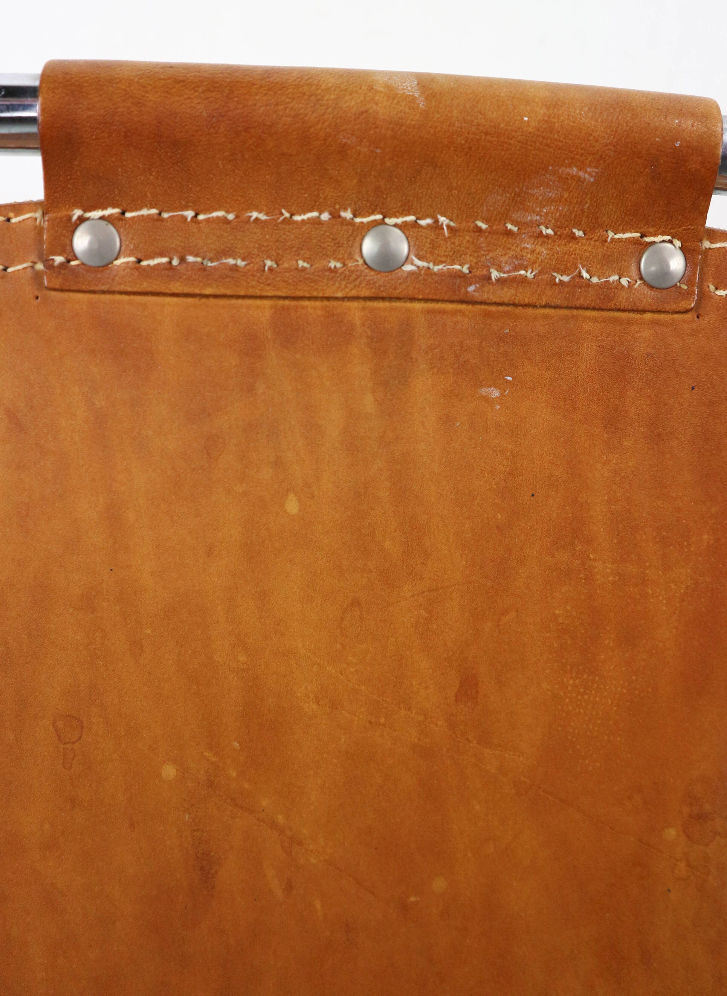 Dalvera  "Les Arc" Set of 2 Original Leather side chairs, 1960