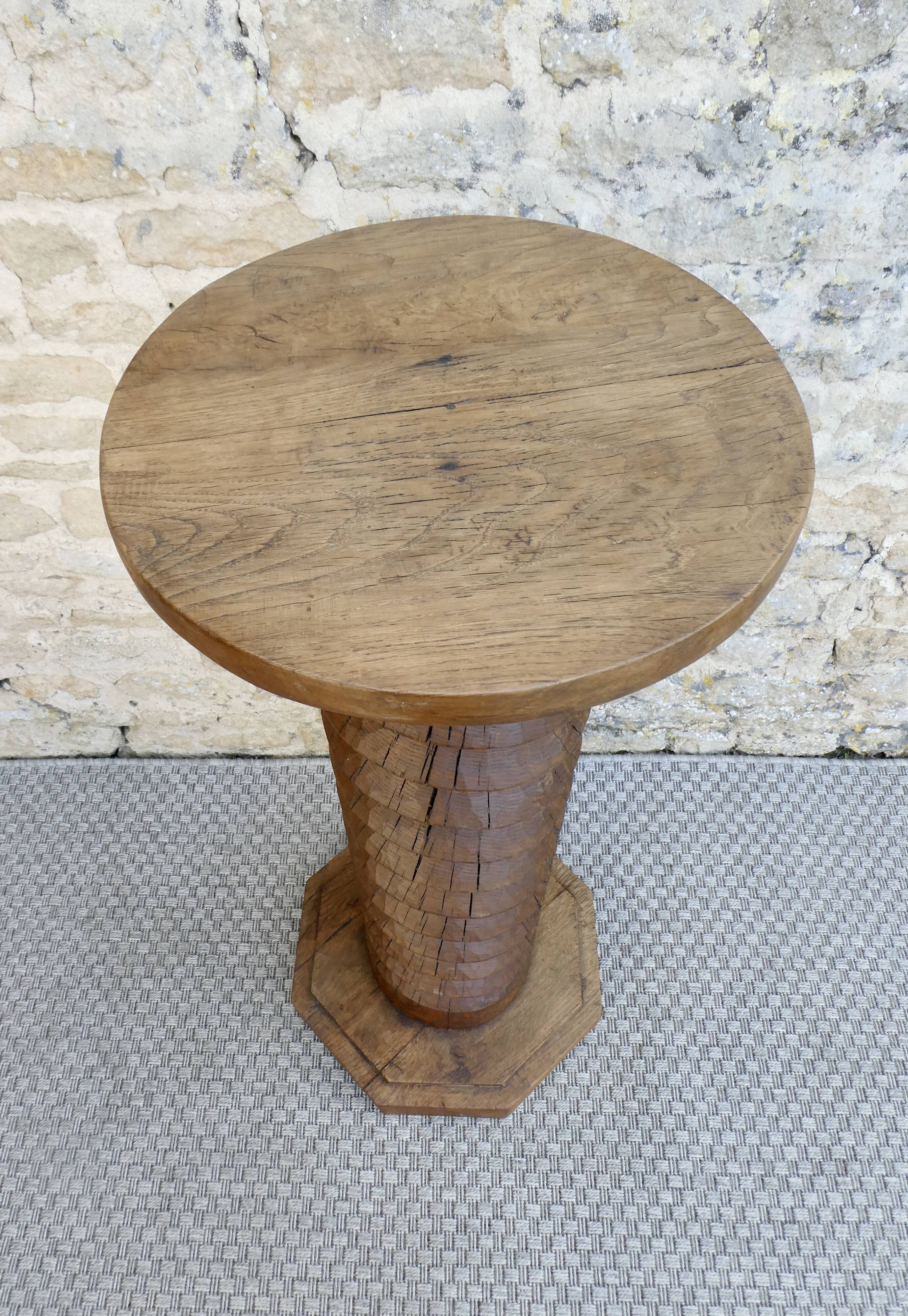 Old press screw stool