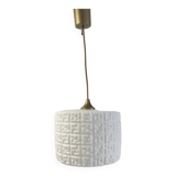Opaline pendant light with geometric pattern - 50s/60s