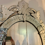 Bevelled venetian mirror, pediment, high 114 cm