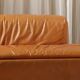Paione modular sofa in brown leather, Claudio Salocchi, 1960s