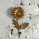 Brass flower patère