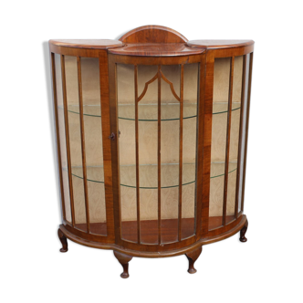 Mahogany curved display case 1930