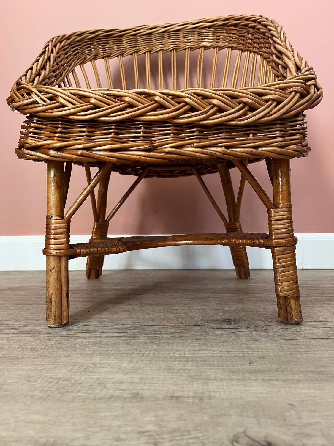 Small wicker children's armchair