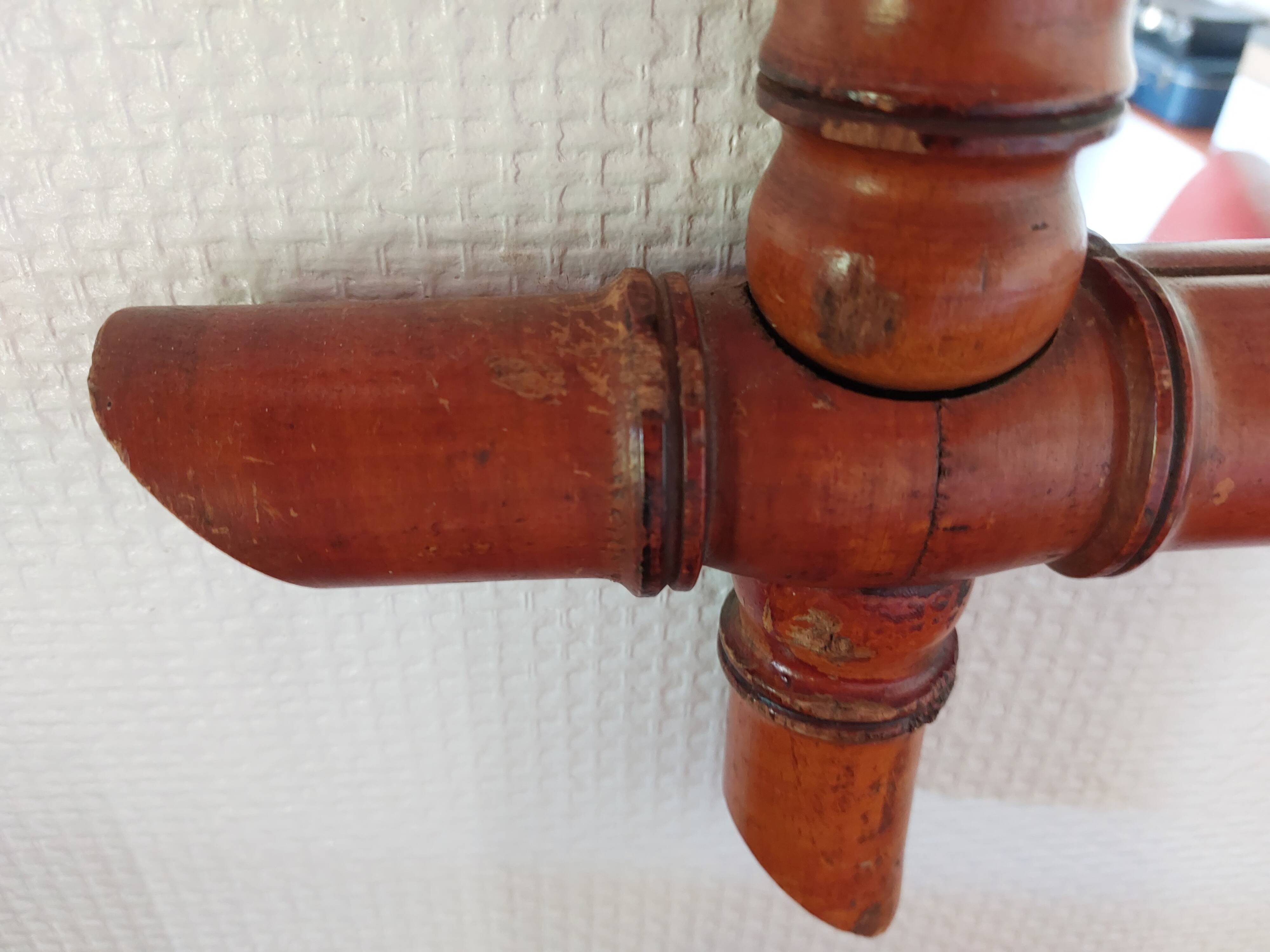 Large vintage bamboo mirror